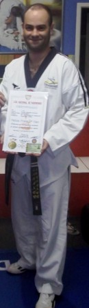 Kyosanim Luciano Machado  com a sua graduação de Faixa Preta 2º Dan